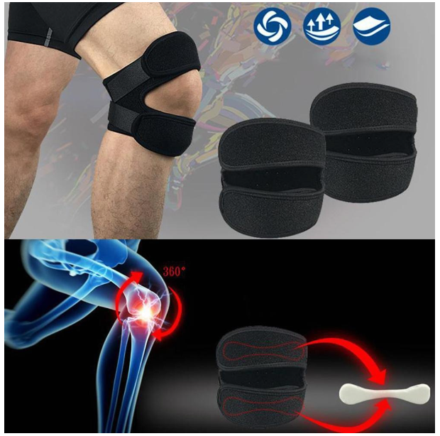 Z04-สายรัดป้องกันเข่าสำหรับเล่นกีฬา,แผ่นรองเข่าสำหรับเล่นบาสเก็ตบออากาศได้สำหรับปีนเขาวิ่ง ป้องกันอาการบาดเจ็บ Knee Support