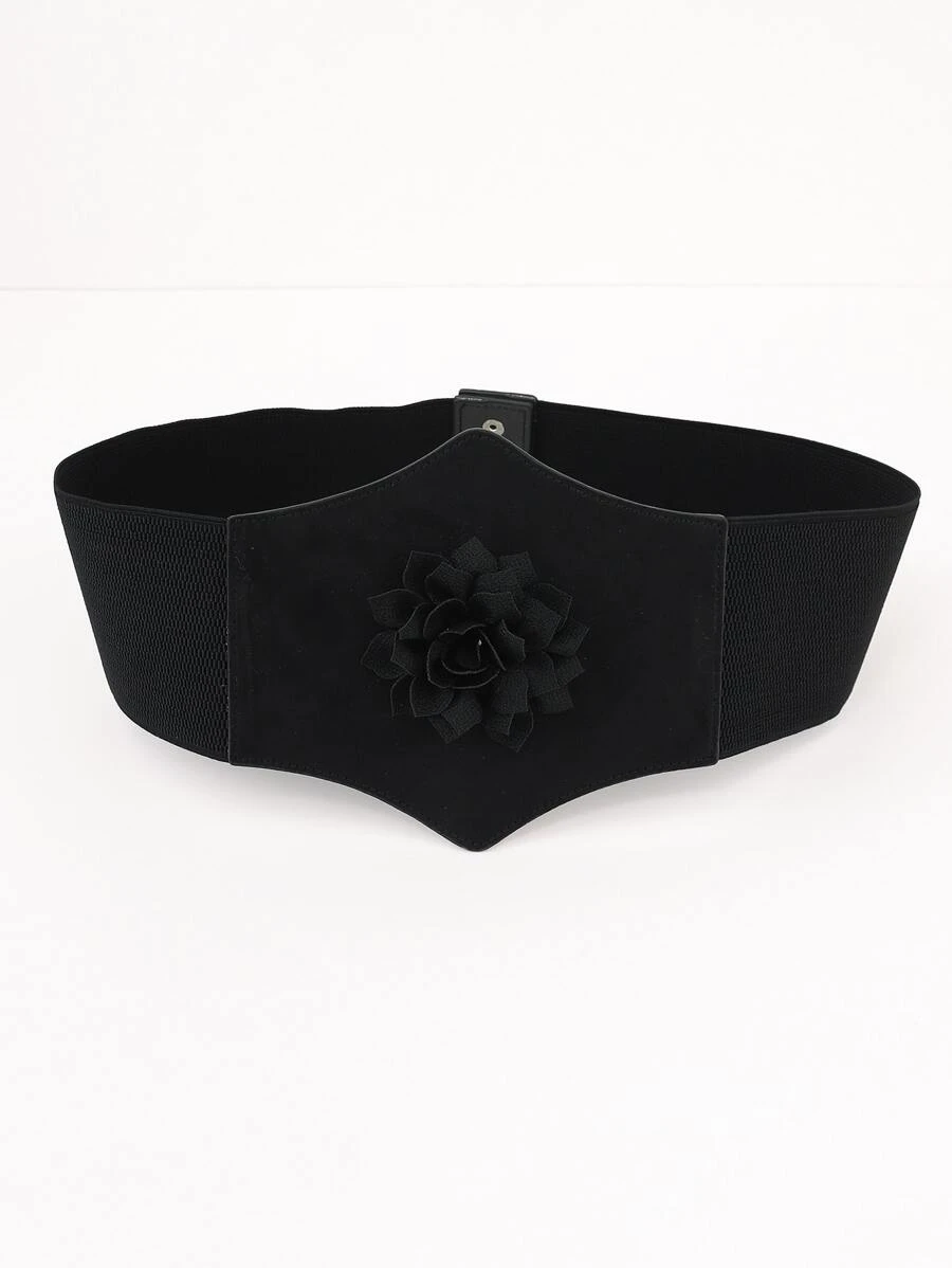 เข็มขัดคอร์เซ็ท ตกแต่ง ดอกไม้ l-02