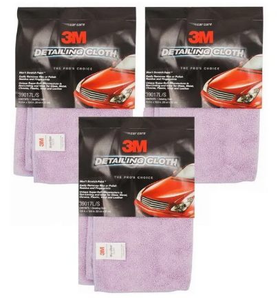 AC188-3M 39017L/S ผ้าใยไมโครไฟเบอร์ สำหรับรถยนต์ รุ่นหนา ขนาด 50x50ซม. (3 ผืน)