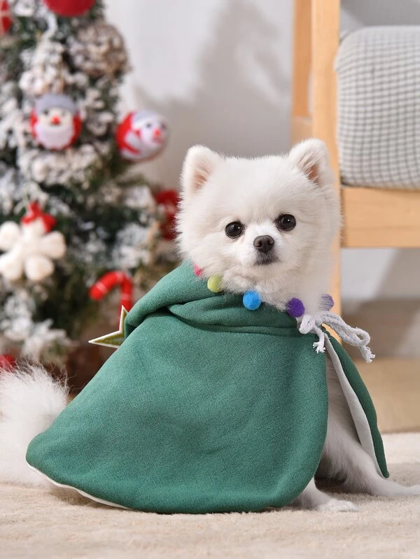 เสื้อคลุม สำหรับสัตว์ ลายคริสต์มาส ลายดวงดาว ม-047