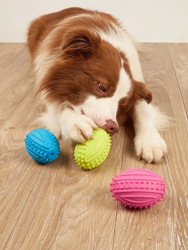 ของเล่นมีเสียง สัตว์เลี้ยง สีสุ่ม ออกแบบ ลูกบอล 1 ชิ้น  น-15