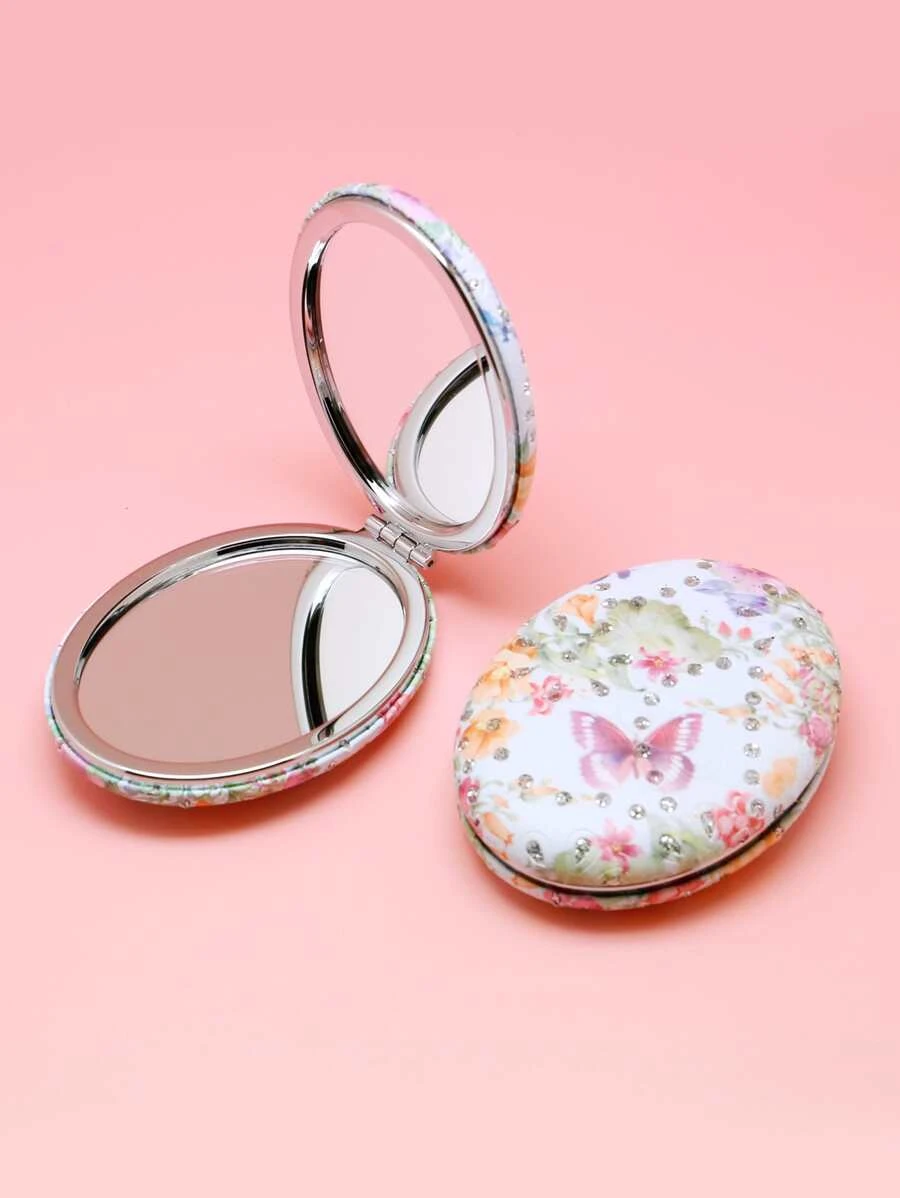 กระจกพับได้ ลาย ผีเสื้อ 1 ชิ้น  k-065