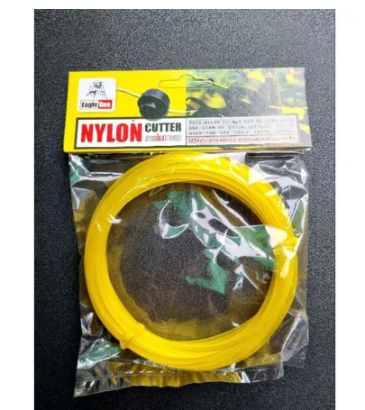 PO81-สายเอ็นตัดหญ้า เส้นเหลือง(เหลี่ยม) 2มิล ยาว10เมตร