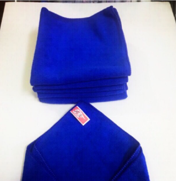 MW209-ผ้าไมโครไฟเบอร์ X 1 PLUS 40x40 cm อย่างหนา เกรด A สีน้ำเงิน สีแดง