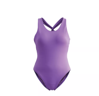 VA15-SS2023 PURPLE CROSS BACK SWIMMING SUIT ชุดยว่ายน้ำ สีม่วง ใส่ว่ายน้ำ มีฟองน้ำในตัวผ้าหนา กัน UV UPF 50+