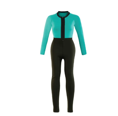 VA17-SS2023 GREEN & BLACK UV JUMPSUIT ชุดว่ายน้ำ แขนยาวขายาว มีฟองน้ำในตัวผ้าหนา กัน UV UPF 50+