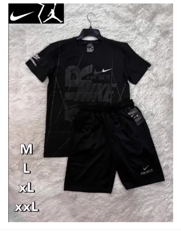 VIC96-ชุดกีฬาชาย หญิง เสื้อ กางเกง(รุ่นNI 74) ชุดออกกำลังกายกลางแจ้ง เสื้อแขนสั้น กางกางขาสั้น สวมใส่สบาย