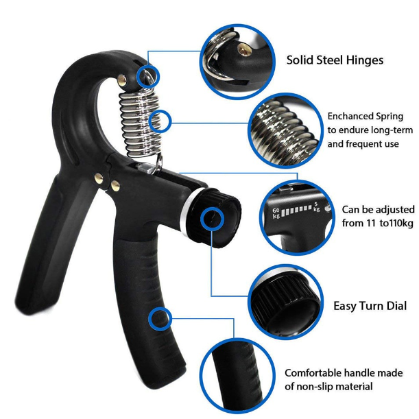 Z14-เครื่องบริหารมือ บริหารนิ้วมือ ออกกำลังกาย and Grip ความแข็งแรงของแขนข้อมือ 5-60kg ยิม ฟิตเนส กริปเปอร์แบบปรับได้