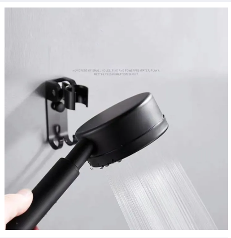 SA81-ฝักบัวอาบน้ำ เพิ่มแรงดัน สแตนเลสสีดำ 304 แท้ พร้อมสายฝักบัว สแตนเลส