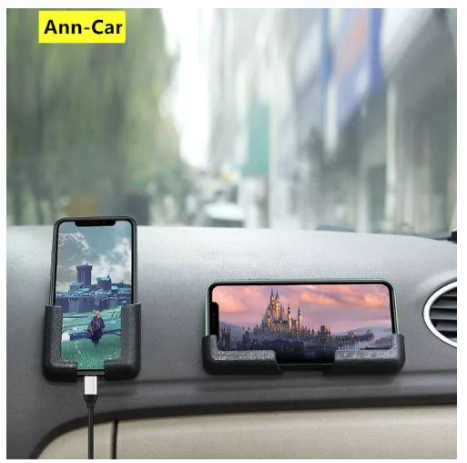JN14-【Ready Stock】Multifunction Adjustable Width Self-adhesive Car Phone Holder Bracket Car Interior Accessories