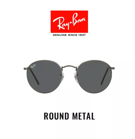 (ว#045) RAY-BAN ROUND METAL - RB3447 9229B1 -Sunglasses