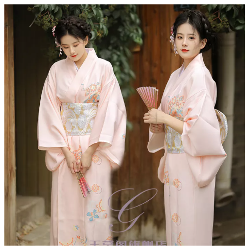 SE33@ชุดกิโมโนสาวน้อยสไตล์ญี่ปุ่นชุดเดรสสีชมพูแนวอาร์ตๆวินเทจสไตล์ญี่ปุ่นสำหรับสาวๆชุดทางการแบบดั้งเดิมปรับปรุงสไตล์จีน,ชุดไทยเด็กหญิง