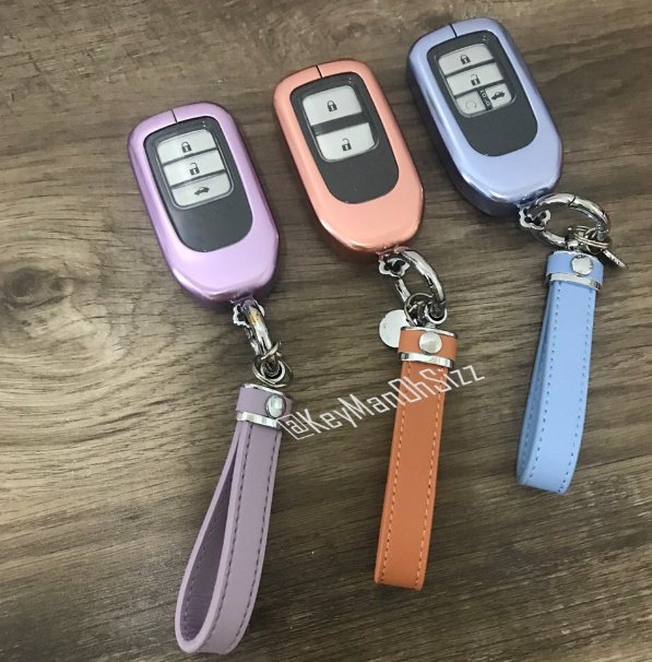 K68-เคสกุญแจรีโมทรถยนต์ Honda Keyless Smart Entry วัสดุคุณภาพ Aluminum Alloy Hard Case ป้องกันกระแทก กันน้ำได้ดี สีพาสเทล