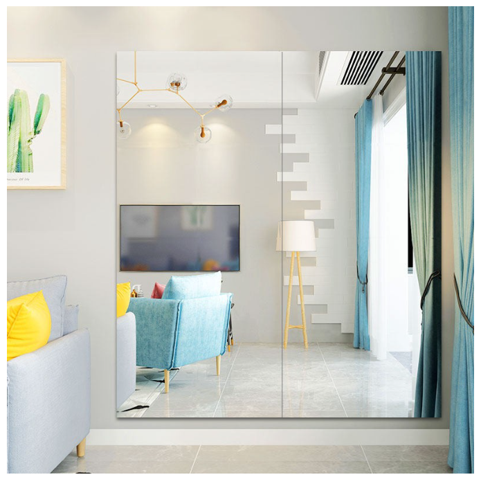 ฟ-057 ห้องเต้นรำกระจกออกกำลังกายเต้นโยคะห้องออกกำลังกายติดผนังกาวในตัวร่างกายในร่มผนังเต้นรำบ้านขนาดใหญ่