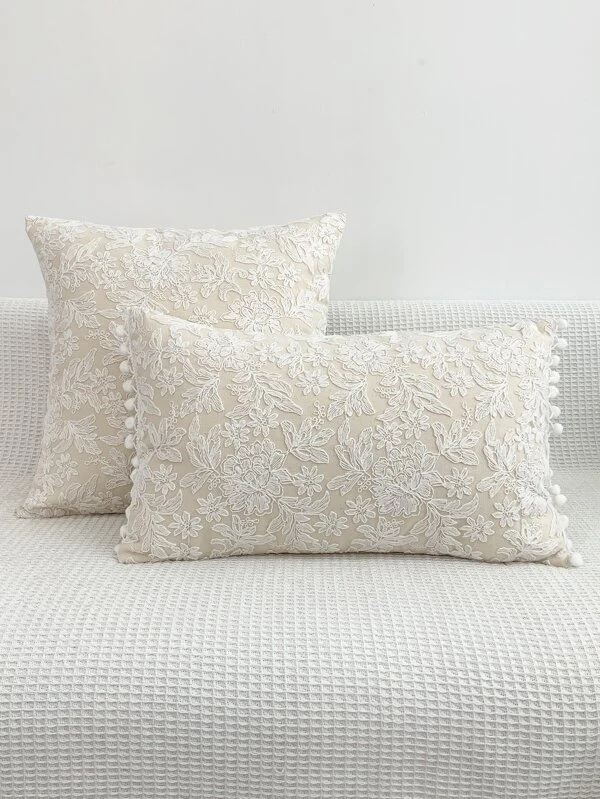 ปักดอกไม้ ตกแต่ง ปอมปอม 1 ชิ้น a-62