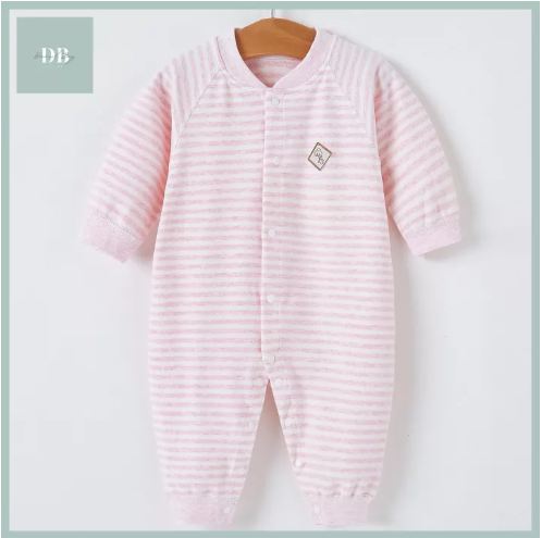 GO88-ชุดบอดี้สูท ชุดจั้มสูทแขนยาวผ้าฝ้าย สำหรับเด็กแรกเกิดขึ้นไป Daniel Boy Store Baby Toddler One Piece Bodysuit Jumpsuit Pajamas 100% Cotton Long Sleeve