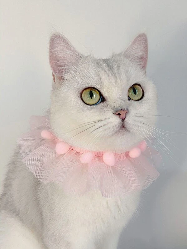 สร้อยคอแมวตาข่ายพร้อมพู่ ม-91