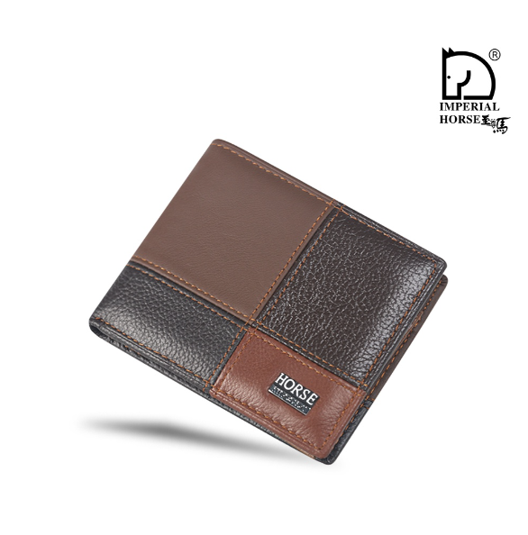 TOP87-Imperial Horse กระเป๋าสตางค์หนังแท้ หรูหรา พร้อมกล่อง สําหรับผู้ชาย 023N