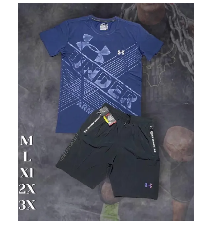 VIC79-พร้อมส่ง ชุดกีฬาชาย หญิง Un(เสื้อพร้อมกางเกงขาสั้น) ชุดออกกำลังกายกลางแจ้ง เสื้อแขนสั้น กางกางขาสั้น สวมใส่สบาย