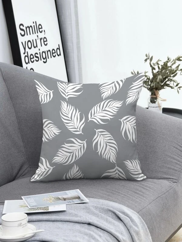 หมอนอิงพิมพ์ลายใบไม้ a-83