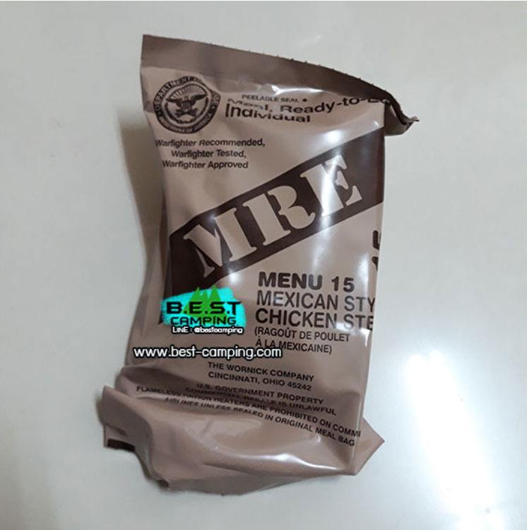 WA14-Menu15,Mexican style chicken,อาหารเดินป๋า,อาหารทหาร,อาหารฉุกเฉิน