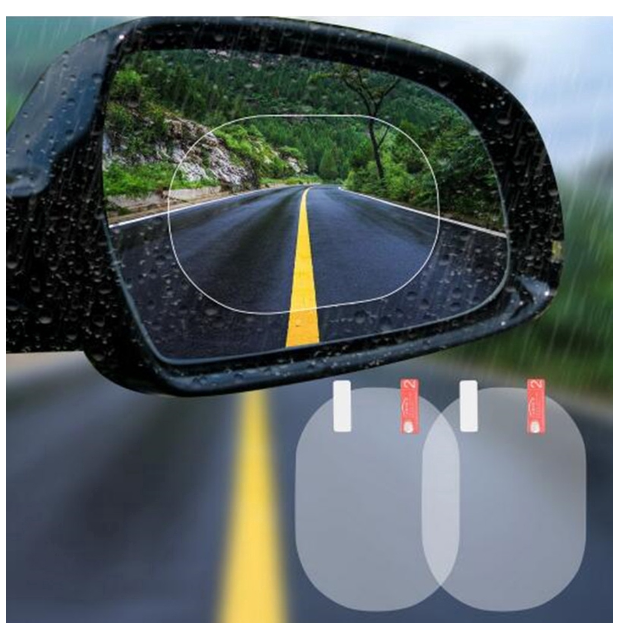 GX140-ฟิล์มติดกระจกมองข้าง ป้องกันฝ้า สําหรับติดรถยนต์ 1 คู่