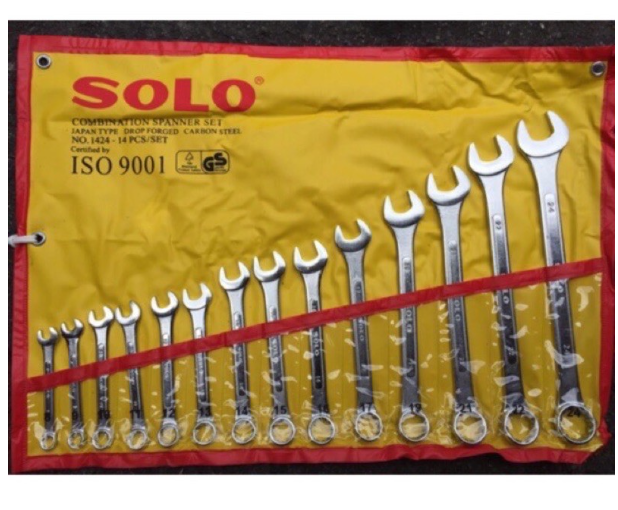 MW09-ชุดประแจแหวนข้างปากตาย ประแจรวม SOLO ขนาด 8-24mm 14ตัว/ชุด