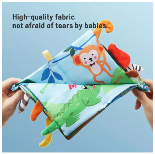 N88-ของเล่นหนังสือผ้าหางหนังสือผ้า ชุดสัตว์ 3มิติ มีหาง เสริมพัฒนาการเด็ก ของเล่นเด็ก