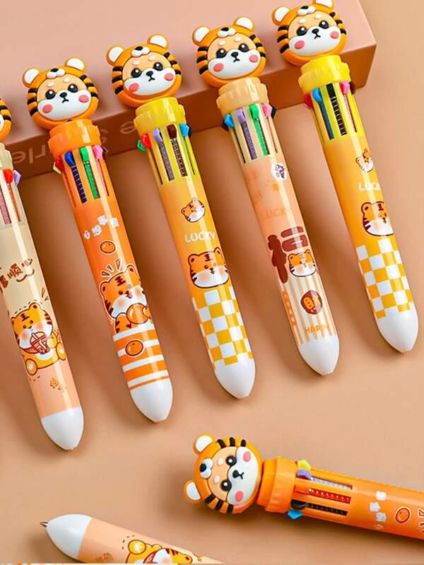 ปากกาลูกลื่น เสือ ตกแต่ง สุ่ม หลากสี 1 ชิ้น s-8
