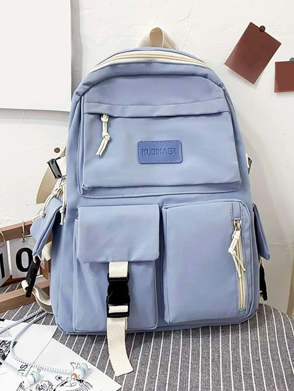 กระเป๋าเป้ คลาสสิค แพทช์ ตัวอักษร หัวเข็มขัดแบบปลดเร็ว ll-66