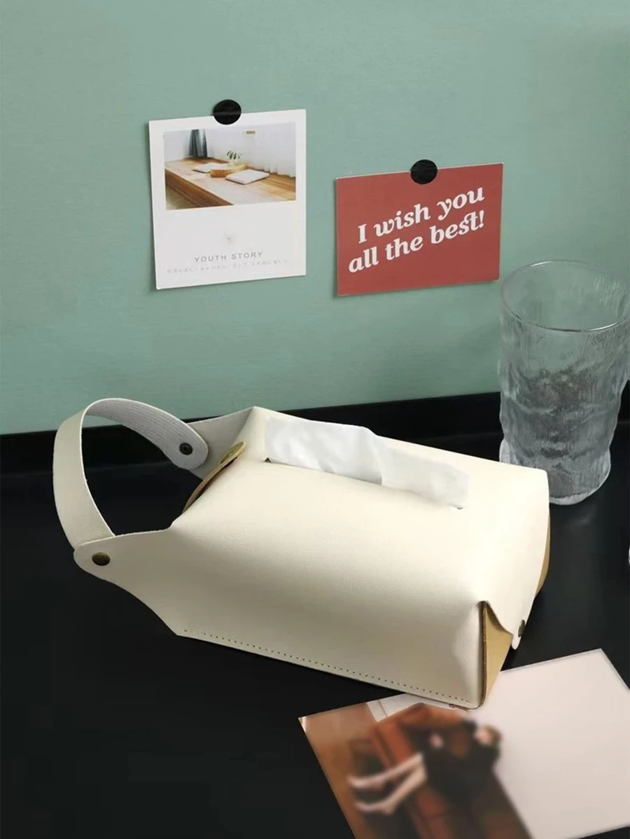 กระเป๋า บล็อคสี เนื้อเยื่อ จัดเก็บ มินิมอลลิสต์ กันฝุ่น เนื้อเยื่อ สำหรับ บ้าน 1 ชิ้น  nn-180