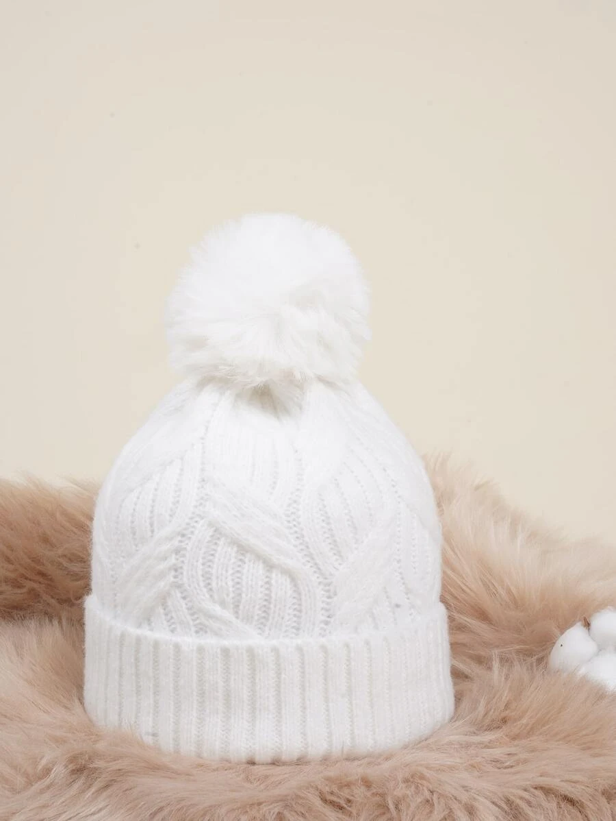 หมวกบีนนี่ ตกแต่ง ปอมปอม  j-7