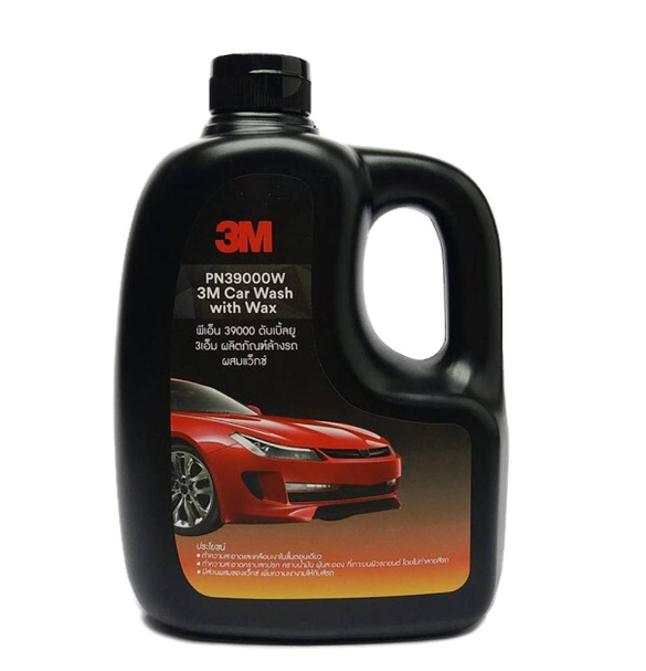 AC87-3M (2 ขวด) แชมพูล้างรถ น้ำยาล้างรถ PN39000W สูตรผสมแวกซ์ 2 in 1 ขนาด 1000ml.