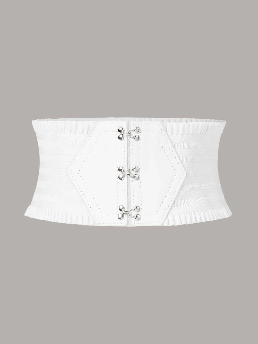 เข็มขัดกว้าง ปุ่มโลหะ  l-033