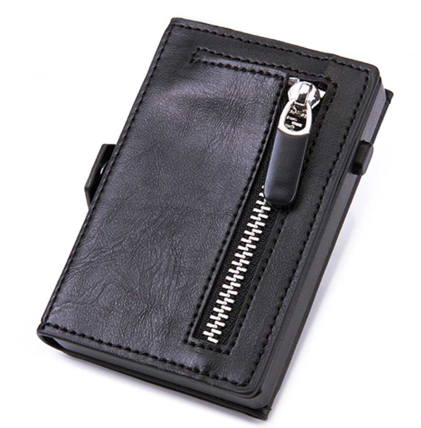 HU23-Humerpaul คาร์บอนไฟเบอร์หนัง PU กระเป๋าสตางค์ผู้ชายแฟชั่นกรณีบัตร