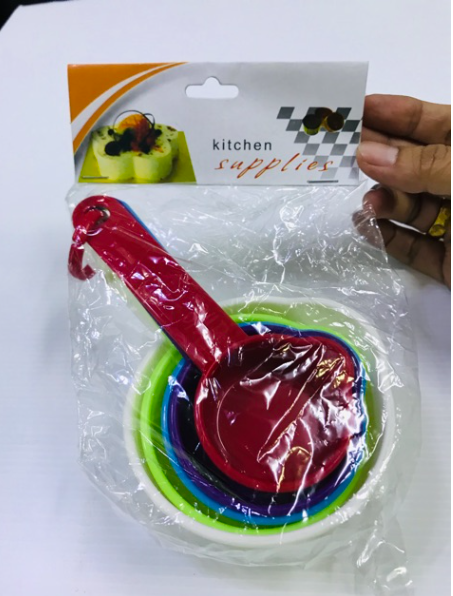 MW192-ถ้วยตวง 5 ชิ้น ถ้วยตวงทำขนม คละสี