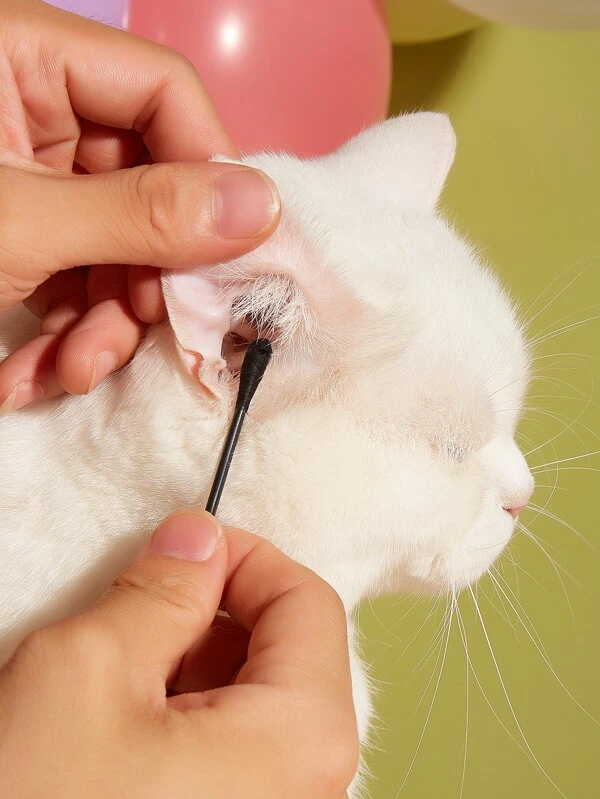 100 ชิ้น ก้านสำลี สัตว์เลี้ยง ทำความสะอาดหู ม-70