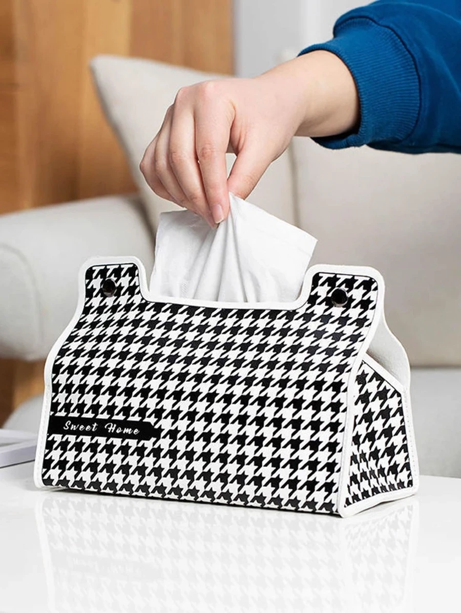 ถุงเก็บทิชชู่ ลาย ฮาวด์สทูธ 1 ชิ้น  nn-159