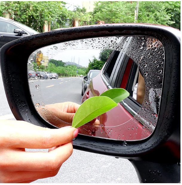 GX133-2 ชิ้น ฟิล์มป้องกันกระจกมองหลังรถยนต์, ฟิล์มป้องกันหมอก HD รถ กระจกมองหลัง รูปลอก กันฝน, ฟิล์มป้องกันที่ชัดเจน