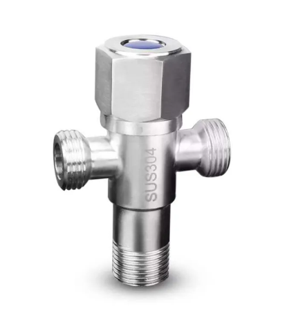 R07-วาล์วน้ำ วาล์วสามทางวาล์วต่อสายฉีดชำระ สแตนเลส 304 แท้