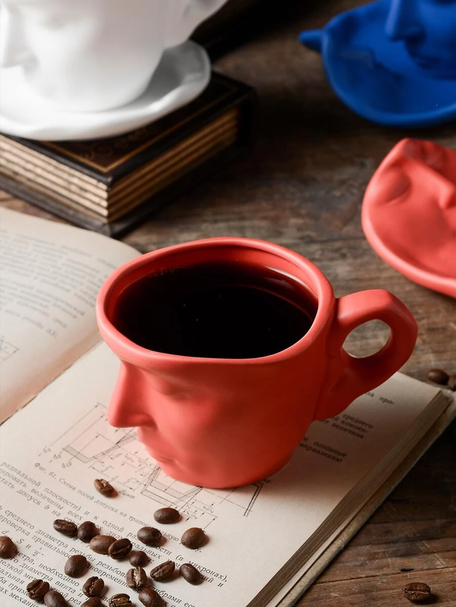 1 ชิ้น แก้วมัค & 1 ชิ้น สร้างสรรค์ ออกแบบ ฟิกเกอร์ แก้วกาแฟ สำหรับ โต๊ะ  oo-135