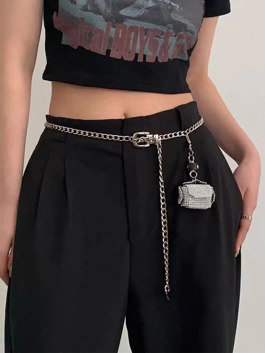 พลอยเทียม ตกแต่งกระเป๋า เข็มขัดโซ่ l-031