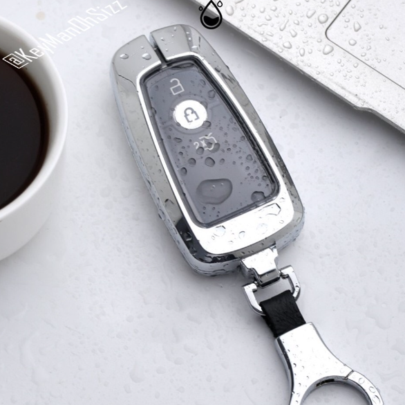 K84-เคสกุญแจรีโมทรถยนต์ Ford สมาร์ทคีย์ Keyless Smart Entryแบบ 2 ชั้นวัสดุคุณภาพ Alloy