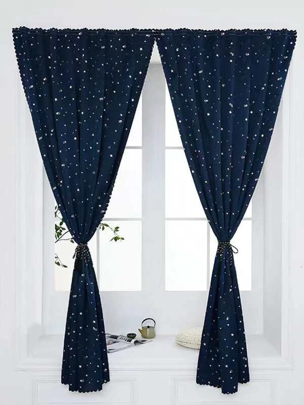 ผ้าม่านทึบแสง ลายดาว แผงเดียว  ผ162