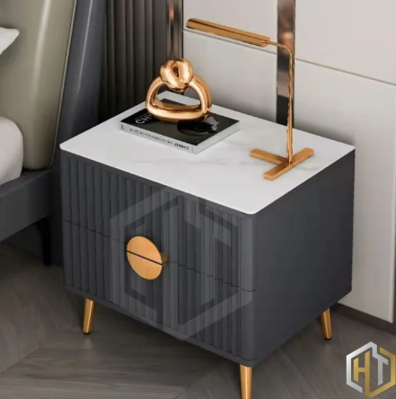 SA64-โต๊ะข้างเตียง โต๊ะหัวเตียง ตู้ข้างเตียง ดีไซน์เรียบง่าย หรูหรา แผ่นไม้หนา คุณภาพดี ลิ้นชักกว้าง?ร้านประกอบให้ ยกเว้นขาตู้