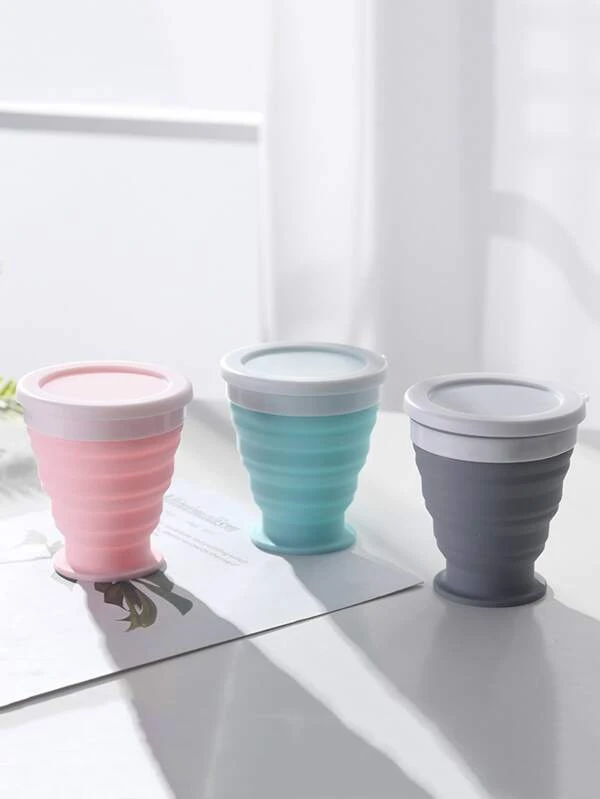 ถ้วย 1 ชิ้น พับได้ หลากสี  oo-45