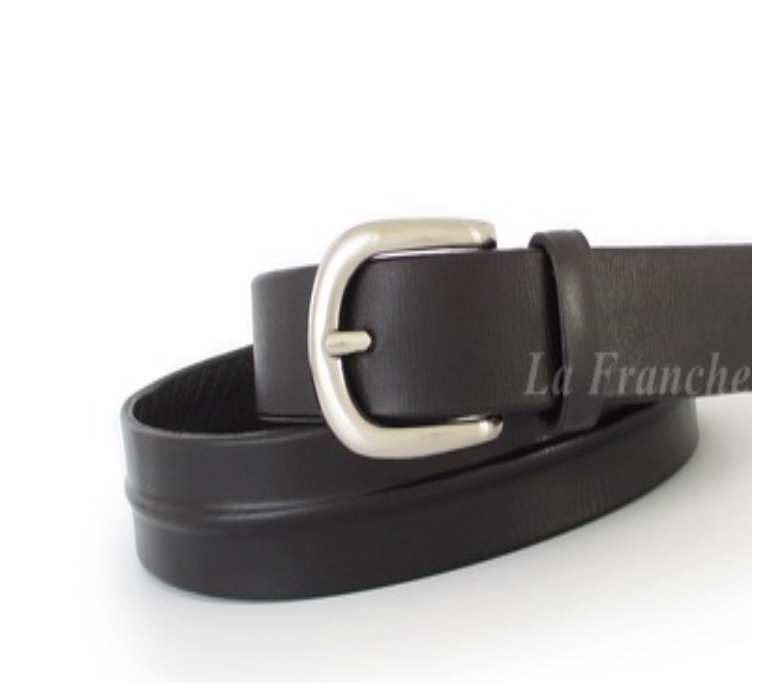 MAN73-เข็มขัด Handmade สีดำ พร้อมหัวเข็มขัดนิกเกิ้ล , กว้าง 1.2 นิ้ว