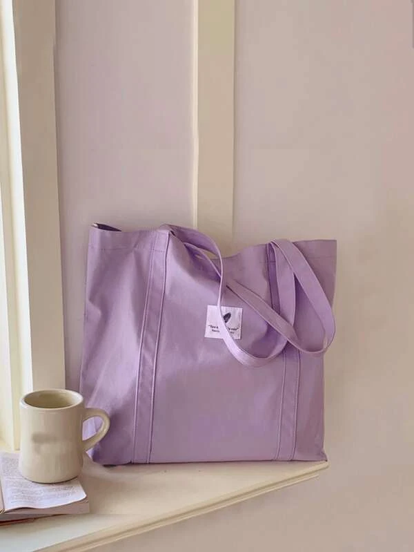 กระเป๋าหิ้ว มีดีเทลรูปจดหมาย ผ้าแคนวาส n-75