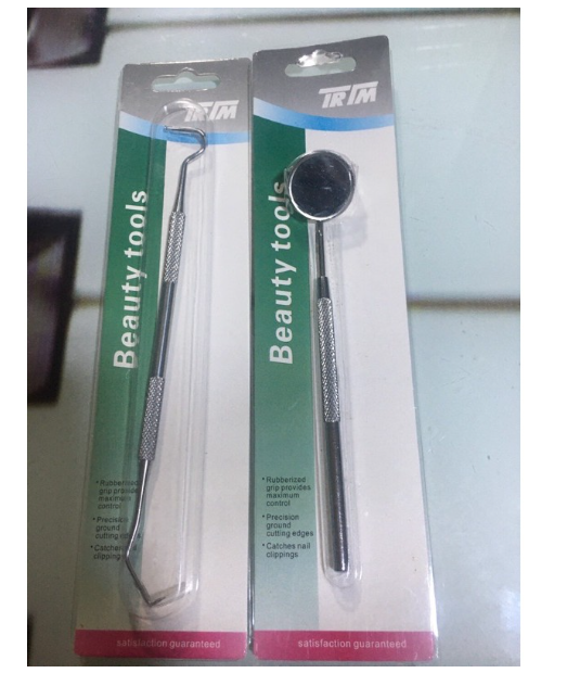 MW92-TRIM ทริม ที่ขูดหินปูน2หัว กระจกส่องฟัน ที่ตรวจเช็คสุขภาพฟัน ราคาต่อ1ชิ้น ยี่ห้อTrim