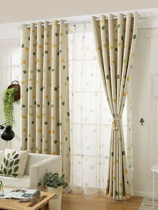 ผ้าม่าน ลายเรขาคณิต ตัดแสง 013